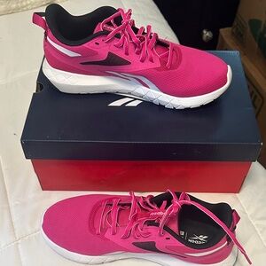 Reebok Women's Hot Pink and Black Athletic Sneakers